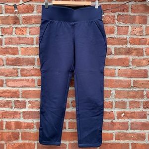 Brass Scallop Ponte Pant (Size M) Navy